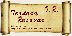 Teodora Rusovac vizit kartica
